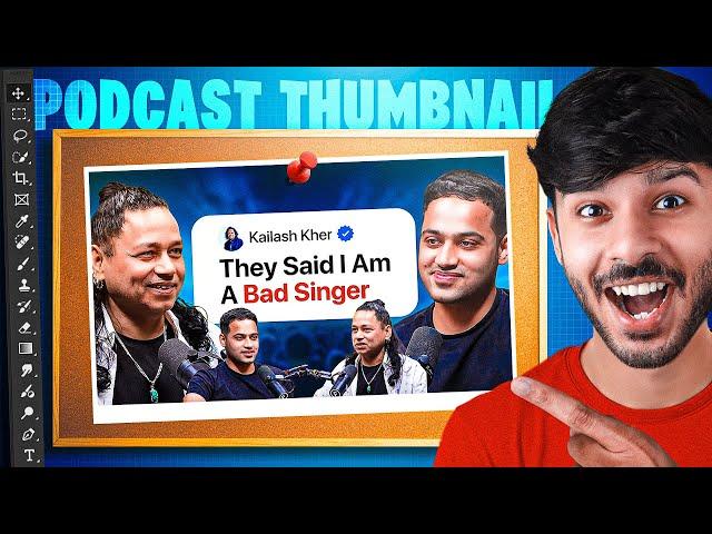 How I Make Viral PODCAST THUMBNAILS in Photoshop | Step-by-Step Tutorial for Eye-Catching Thumbnails