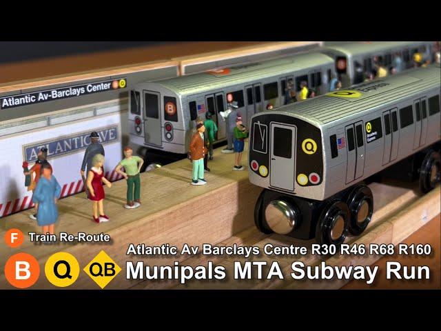 Munipals MTA Atlantic Avenue Barclays Centre Subway Run REMASTER R30 R46 R68 R160 @Trainman6000