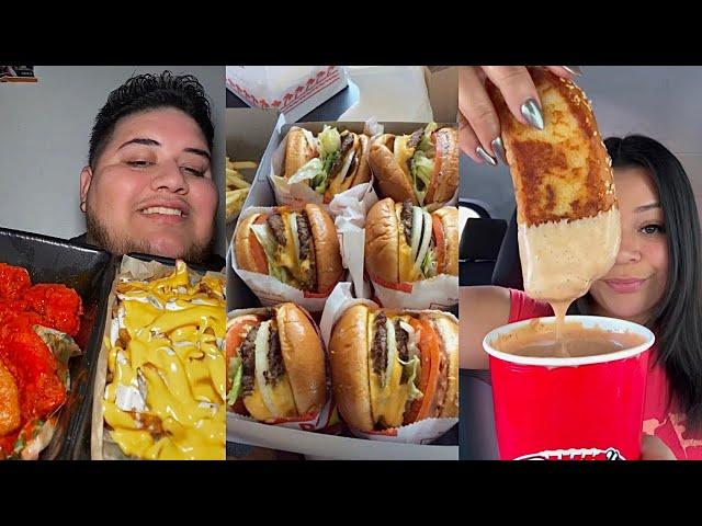 tiktok mukbang compilation 51 | in n out, raising canes and more