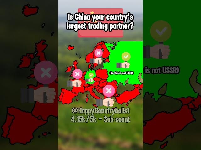 Is China your country's largest trading partner? | #countries #map