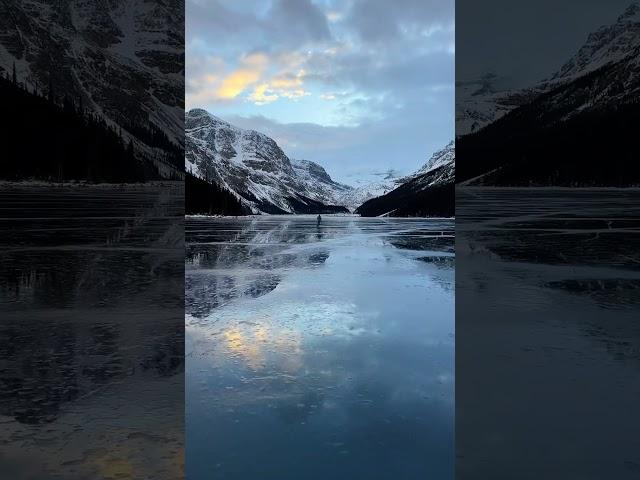 Wild Ice Skating in the Canadian Rockies #travel #banff #christmas