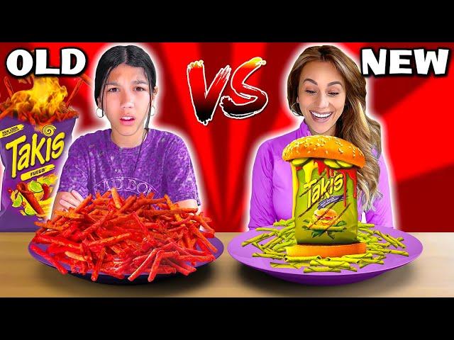 NEW VS OLD FOOD CHALLENGE!! | Familia Diamond