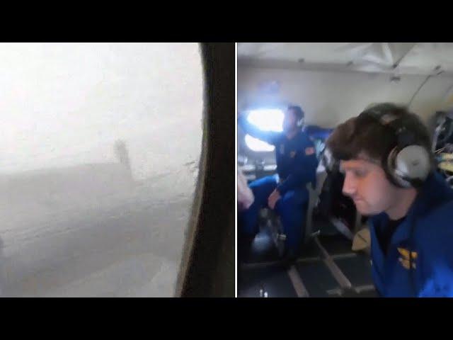 NOAA aircraft has bumpy ride flying through Hurricane Milton