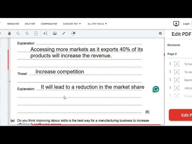 IGCSE Business Studies 0450 Theory Paper 1 May/June 2023 Solution