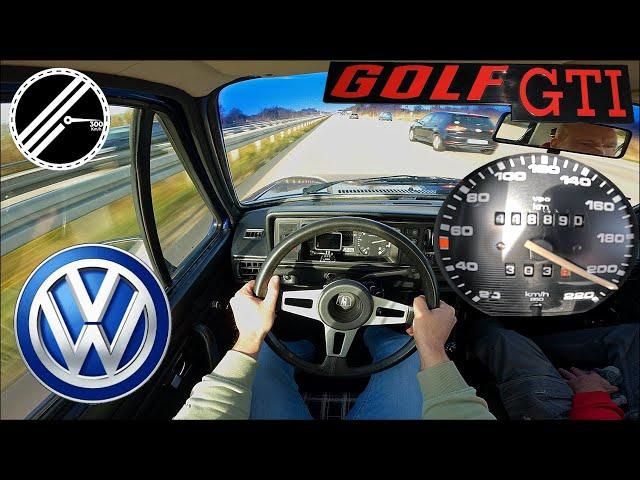 VW Golf 1 GTI | 112 PS | Top Speed Drive German Autobahn No Speed Limit POV