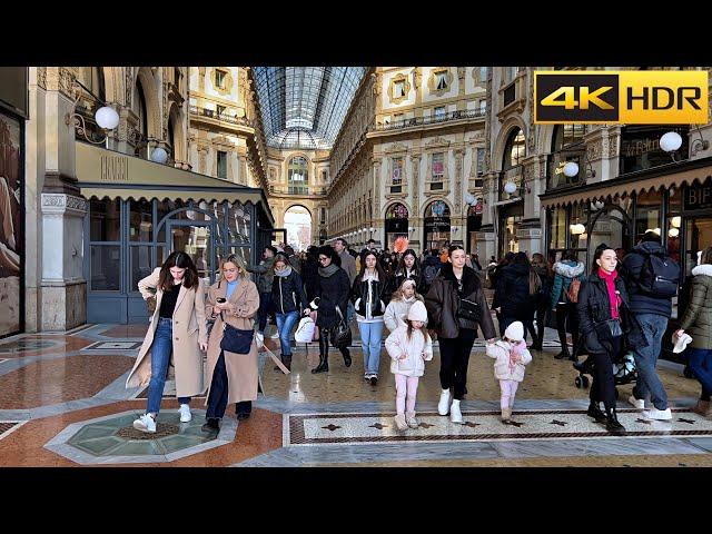 Milan Walking Tour  A Stroll through Italy's Fashion Capital [4K HDR]