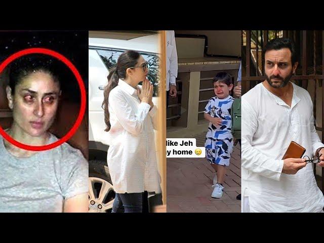 Kareena Kapoor leaving her House after her ugly Fights with Saif ali khan with son Jeh & Taimur