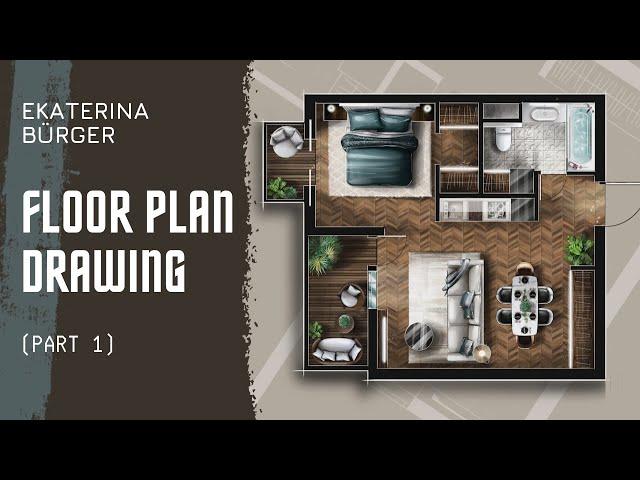 HOW TO DRAW A FLOOR PLAN  in Procreate (Part 1)