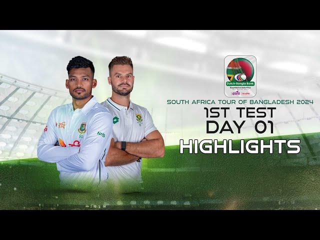 Bangladesh vs South Africa | Highlights | 1st Test | Day 1 | South Africa tour of Bangladesh 2024