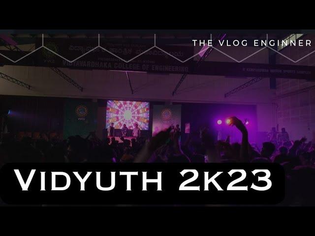 Vidyuth 2023 logo launching | DJ night | VLOG 04 #karnataka #mysuru #vvce