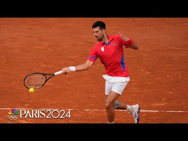 Novak Djokovic battles through knee pain, defeats Stefanos Tsitsipas in QF | Paris Olympics