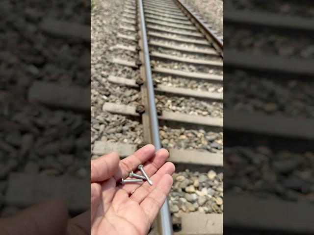 Train vs nail #shortsfeed #shorts #viral #railtrack #nails #ytshort #trains #experiment