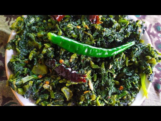 palong shak bhaja ||Bengali Style Spinach Fry Recipe ||Bengali Shaag Recipe