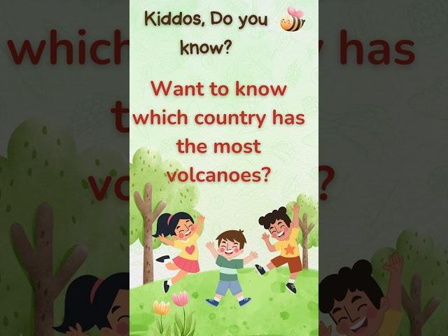 Want to know which country has the most volcanoes? #brainteasers #funlearning #kidsvideo