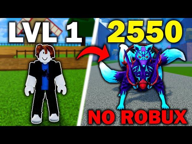 NOOB To PRO With NO ROBUX In Blox Fruits Roblox [FULL MOVIE]