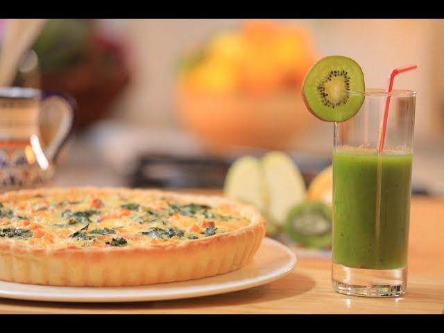 Chhiwate Maa Laila  Quiche aux épinards et saumon fumé شهيوات مع ليلى  كيش بالسبانخ والسلمون المدخن