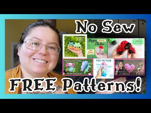 15 FREE No Sew Crochet Amigurumi Patterns  Beginner Friendly, Market Ideas, Quick & Cute Plushies 