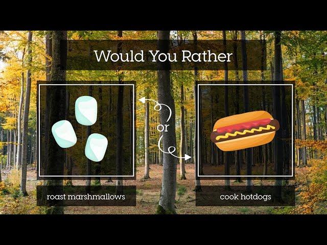 Would You Rather? Camping Edition - Brain Break - Instant Activity - PE Warmup - Home Workout