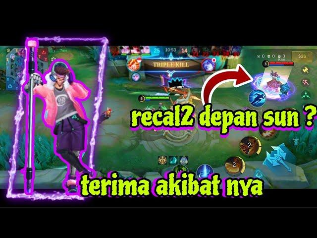 SUN VS TERIZLA EXP LANE - best build dan emblem sun tersakit - mobile legends