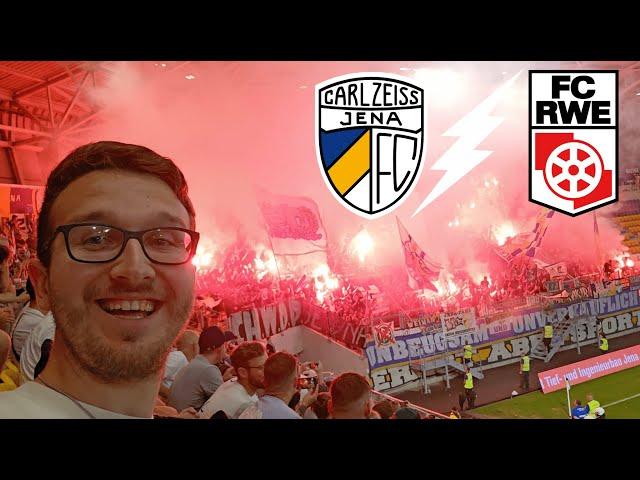 PYRO & TOR-SHOW im THÜRINGENDERBY  | Carl Zeiss Jena vs. Rot-Weiß Erfurt Stadionvlog | RAWfootball