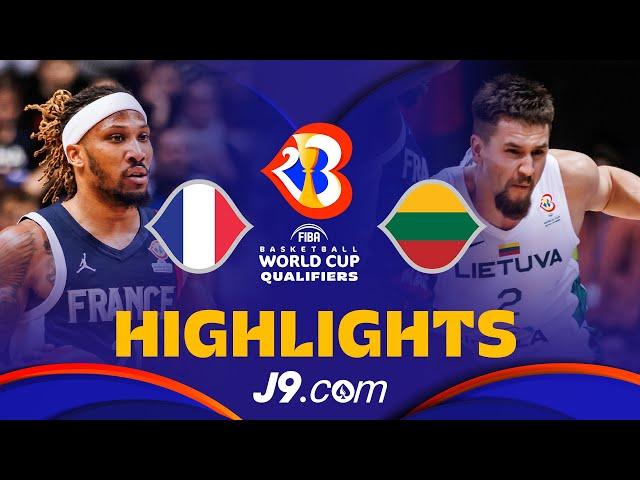  France vs  Lithuania | J9 Basketball Highlights - #FIBAWC 2023 Qualifiers