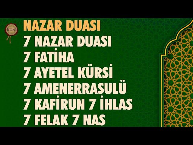 Nazar Duası | En Etkili Nazar Duaları Kuranı Kerim Rukye Ayetleri | fussilet Kuran Merkezi