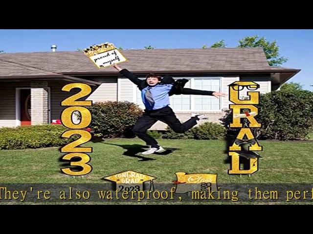 Graduation Yard Sign, 11pcs Gold Graduation Party Decorations 2023, Graduation Party Supplies Outdo