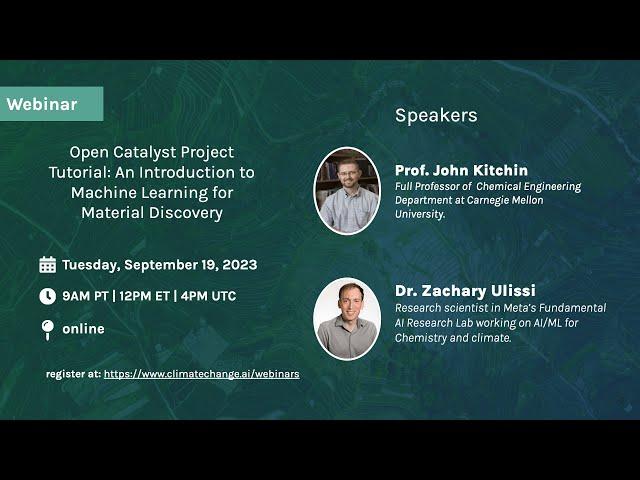 Open Catalyst Project Tutorial: An Introduction to Machine Learning for Material Discovery