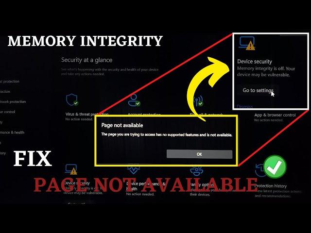 Memory Integrity Device Security- Page not available