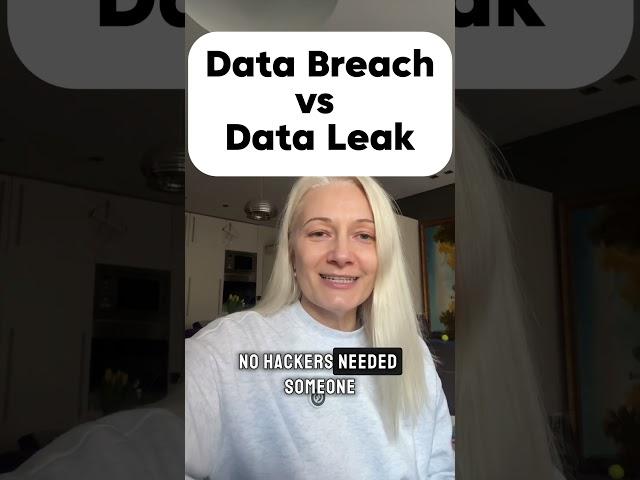 Data breach vs data leak. What’s the difference? #cybersecurity #databreach #tech