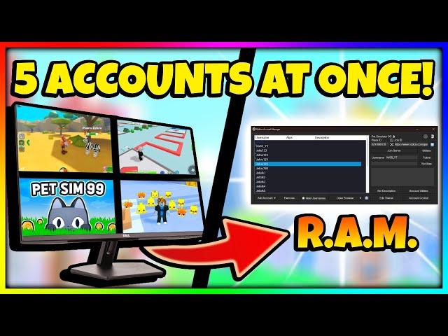 HOW I Play On 5 ACCOUNTS In Pet Simulator 99 - Roblox Account Manager