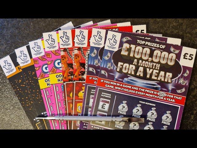 £40 Mix of UK Allwyn National Lottery Scratch Cards