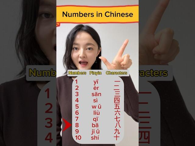 Numbers 1-10  in Chinese #chineselanguage #mandarin #mandarinchinese