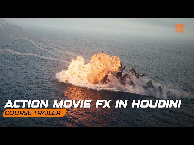 Action Movie FX In Houdini | Master Pyro & Large Scale Water FX ( Godzilla Inspired VFX Course )