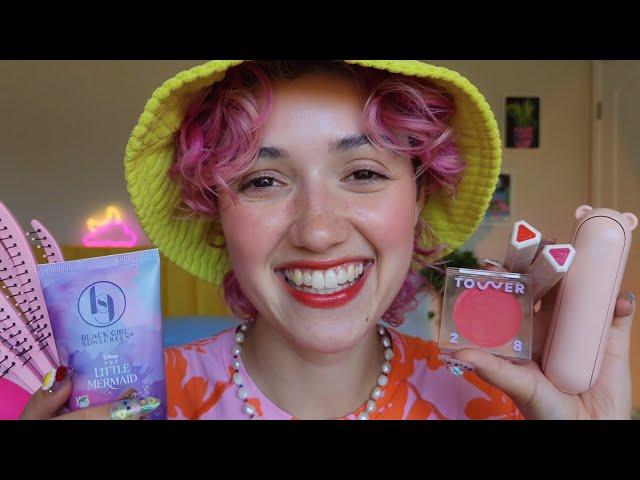 ASMR Friend Gets You Ready for a Beach Day   (layered sounds, personal attention, pampering)