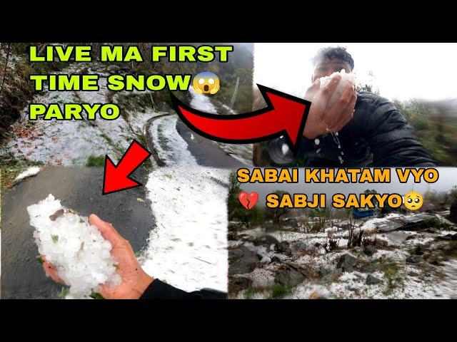 DANGEROUS SNOWFALLVYO  SABJI KHATAM || @SikkimMotoVlogger