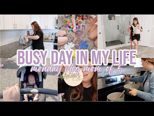 DAY IN THE LIFE STAY AT HOME MOM | CLEAN WITH ME | SPEND A BUSY MONDAY WITH ME AS A MOM OF 5