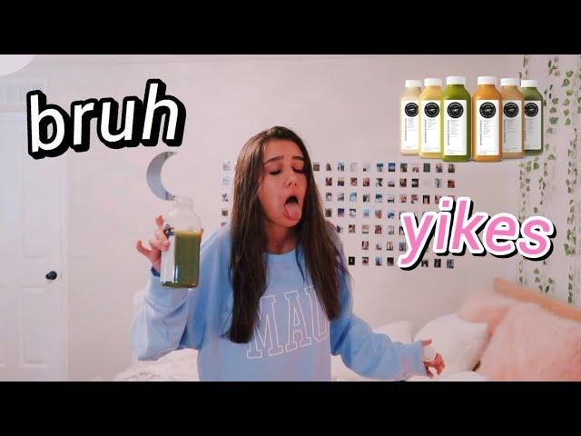 teenager tries a juice cleanse for 1 day.. *very much dramatic*