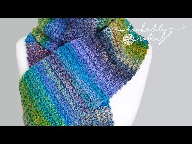 QUICK & EASY Crochet Scarf!  ONE ROW REPEAT 