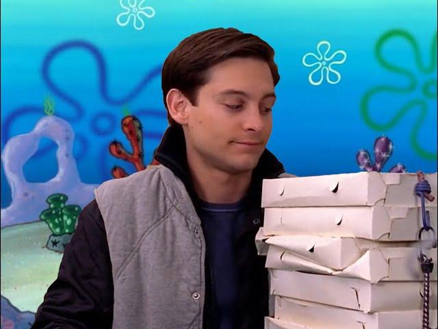 Peter Parker Delivers Pizza for the Krusty Krab