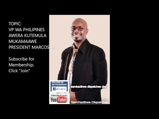 Dr Sam Kazibwe: VP wa Philipines awera kutemula mukamaawe President Marcos Jr