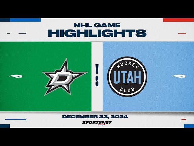 NHL Highlights | Stars vs. Utah HC - December 23, 2024