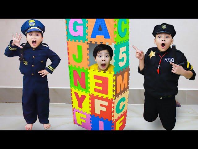 Police Hide and Seek Story with Annie Sammy and Harry