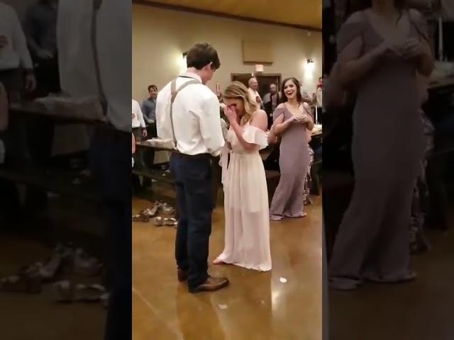 Bride and her brother set up a little surprise for his girlfriend