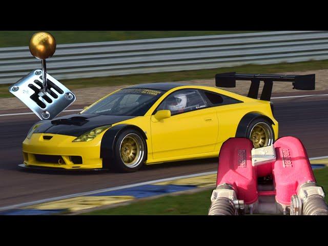 Homemade Toyota Celica racecar proto swap FERRARI V8 by Arena - On board & pure engine sound