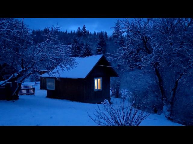 Village life in the winter of a woman in the Mountains is far From Civilization.