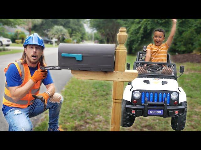 Handyman Hal uses Tools to Fix | Repair Broken Mailbox | Learn Tools for Kids