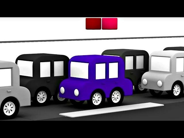 3D музыкальный мультфильм 4 машинки. Песенка про машинки. Пробка.