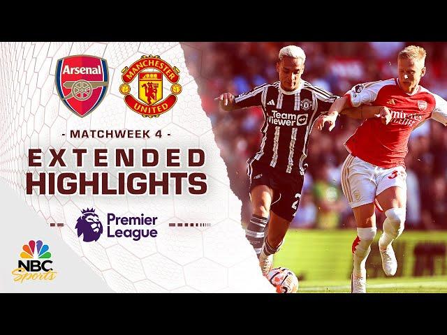 Arsenal v. Manchester United | PREMIER LEAGUE HIGHLIGHTS | 9/3/2023 | NBC Sports