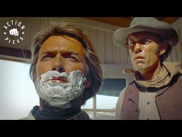 Clint Eastwood Barber Shop Shootout | High Plains Drifter